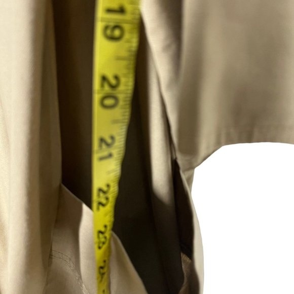 Vintage 90s Khaki Long Sleeve Button Up Full Length Tent Dress Large - Picture 9 of 11